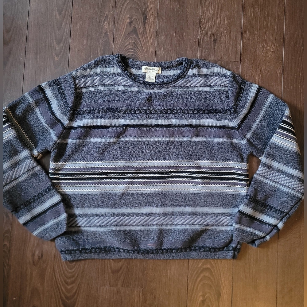 Vintage Eddie Bauer Multi-Striped Crewneck Sweater